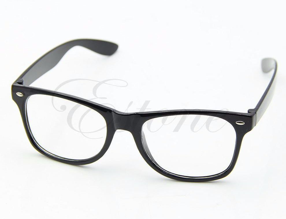 Online discount shop Australia - Fashion Glasses Cool Unisex Clear Lens Nerd Geek Glasses Eyewear For Men Women