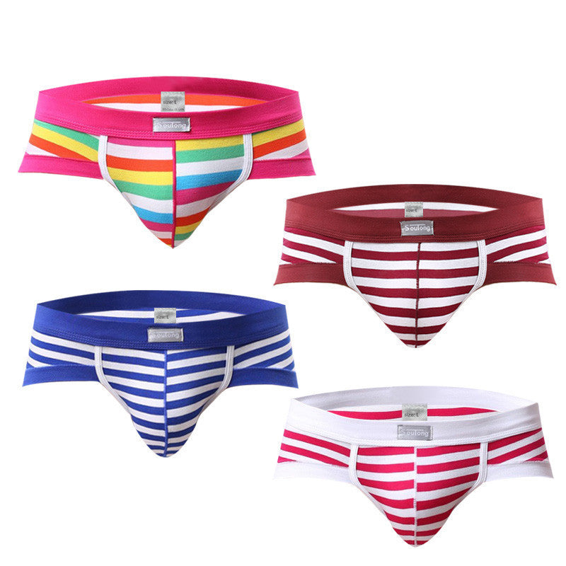Online discount shop Australia - 4 Pcs/lot Male Underwear Cotton Men Briefs Underwear Sexy Striped Men Briefs Shorts Men Underpants Underwear Briefs Men