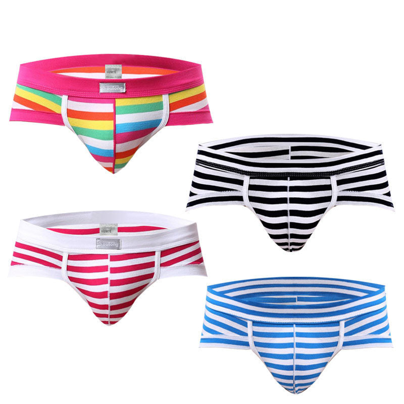 Online discount shop Australia - 4 Pcs/lot Male Underwear Cotton Men Briefs Underwear Sexy Striped Men Briefs Shorts Men Underpants Underwear Briefs Men