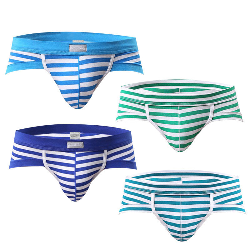Online discount shop Australia - 4 Pcs/lot Male Underwear Cotton Men Briefs Underwear Sexy Striped Men Briefs Shorts Men Underpants Underwear Briefs Men