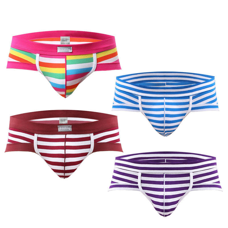 Online discount shop Australia - 4 Pcs/lot Male Underwear Cotton Men Briefs Underwear Sexy Striped Men Briefs Shorts Men Underpants Underwear Briefs Men