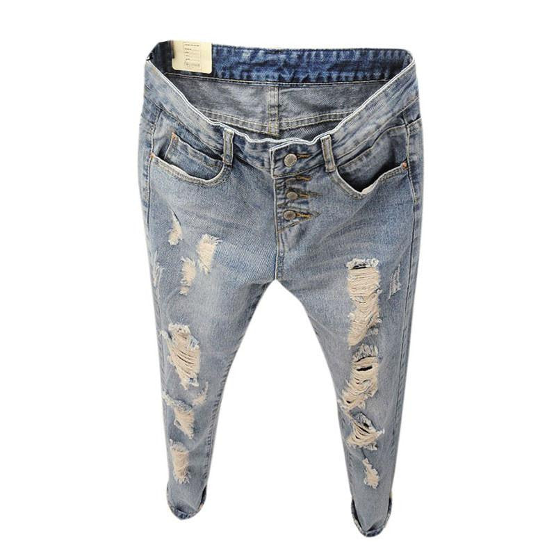 Uwback Brand Summer Style Women Jeans ripped Holes Harem Pants Jeans Slim vintage boyfriend jeans for women TB493