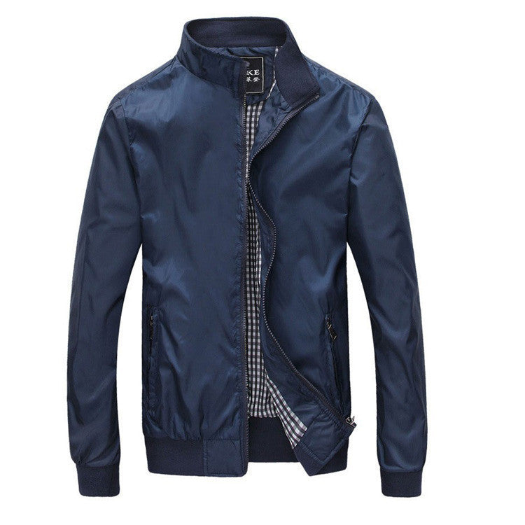 Online discount shop Australia - Fashion Jacket Men Stand Collar Casual Coats Loose Bomber Jacket Plus Size M-XXXL