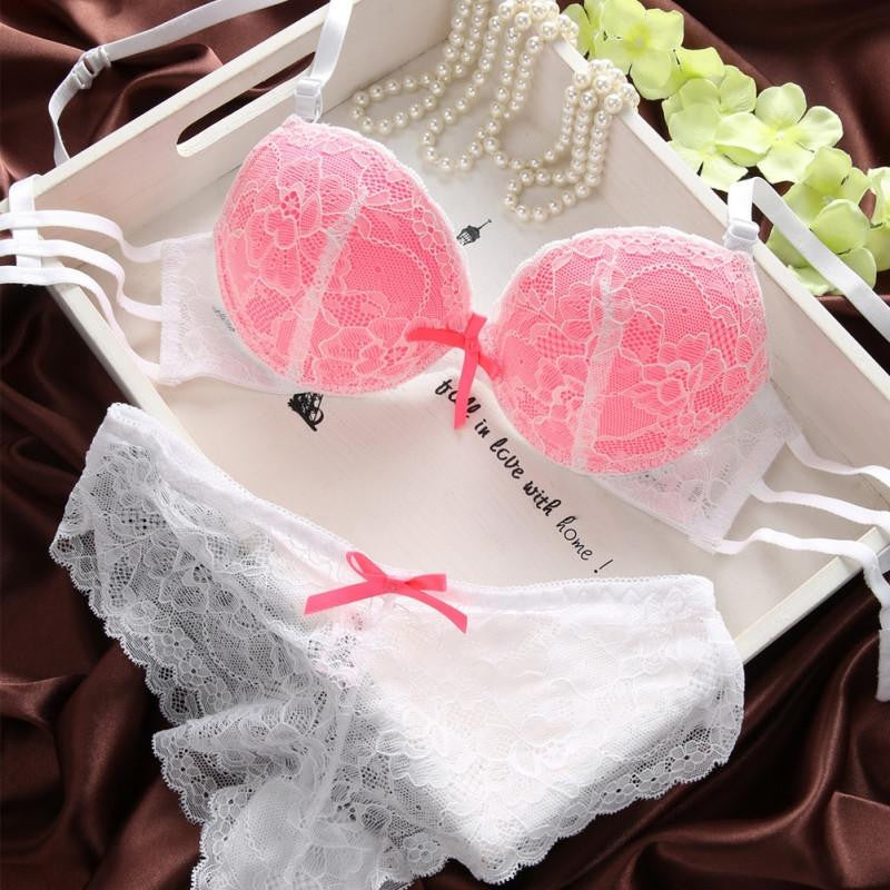 Womens Set Lace Lingerie Underwear Push-Up Bra Underwire Outfits
