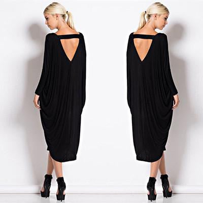 Dress Women Loose Plus Size Party Dress Summer Dresses For Women Black With Long Sleeve