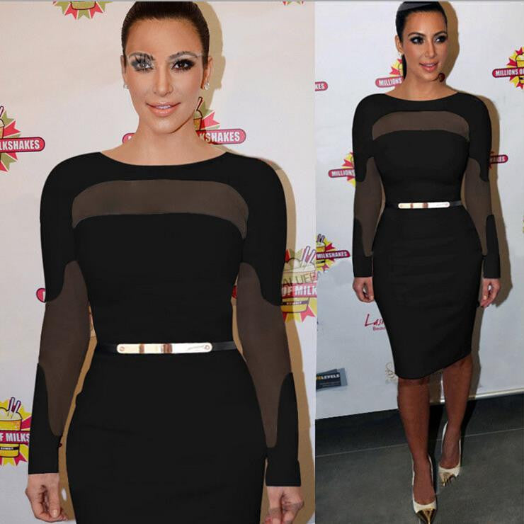 Online discount shop Australia - kim kardashian dress Women Bodycon Elegant Party Dresses Sexy lace dress