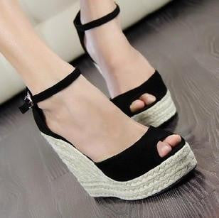 Superior style comfortable Bohemian Women sandals for Lady shoes high platform open toe flip Plus