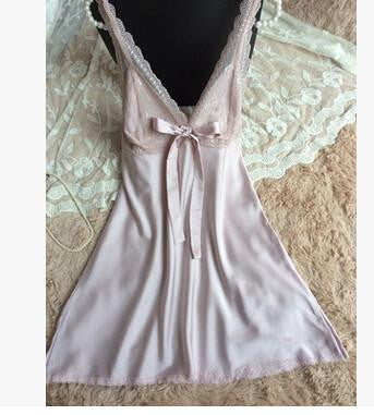 deep V-neck sleepwear HOT women Silk slips ladies full lace slips M-L-XL-XXL