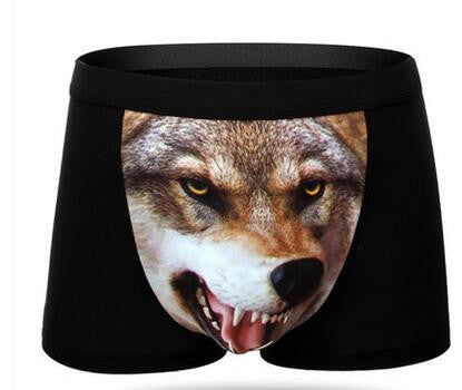 Online discount shop Australia - Cotton Wolf Underwear Men Boxer Cartoon 3D Panties Penis Pouch Male Underpants Sheer Men's Boxer Shorts Funny Boxershorts Brand