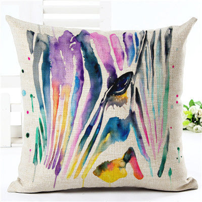Online discount shop Australia - New Arrival Creative Cartoon Style Zebra Print Home Decor Cotton Linen Cushion Cover Seat Cushion