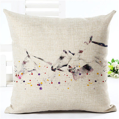 Online discount shop Australia - New Arrival Creative Cartoon Style Zebra Print Home Decor Cotton Linen Cushion Cover Seat Cushion