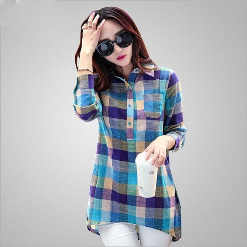 Women Shirt Korean Style Fashion Long Sleeve Girls Shirt Casual Cotton Linen Blouses Ladies Long Sleeves Party Shirts