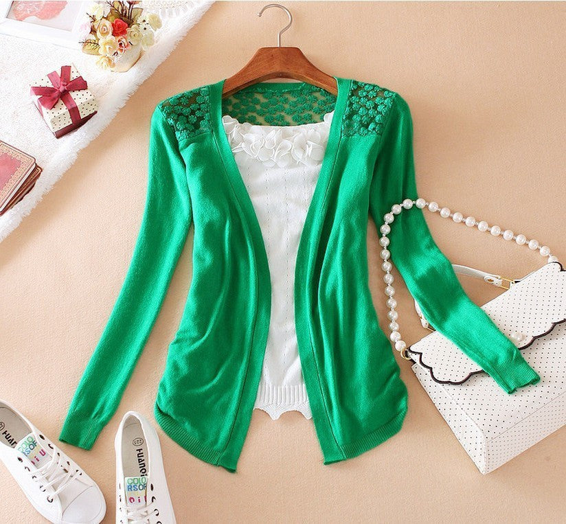 Online discount shop Australia - 21Color New Style  Fashion Jacket Girl Women's Lace Sweet Crochet Knit Blouse Cardigan Outerwear Coat