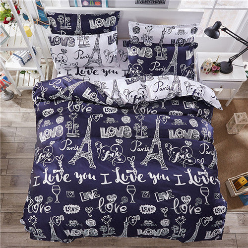 style fashion style queen/full/twin size bed linen set bedding set bedclothes duvet cover bed sheet pillowcases