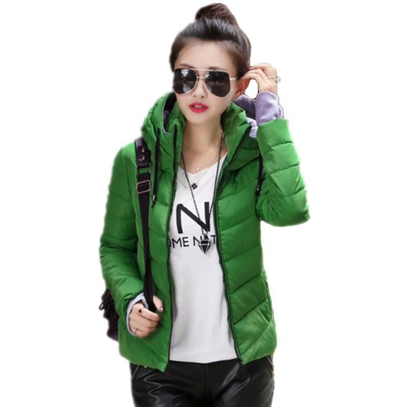 Womens Jackets Medium-Long Down Cotton Parka Plus Size Jacket Coat Slim Ladies Casual Clothing Navy and Black
