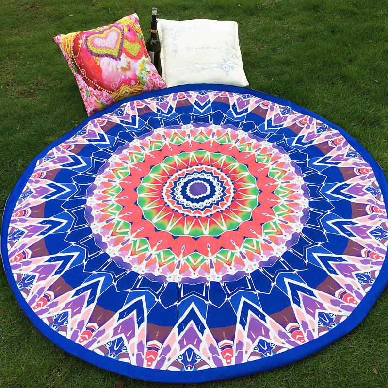 Round Mandala Indian Hippie Boho Tapestry Beach Picnic Throw Towel Mat Blanket