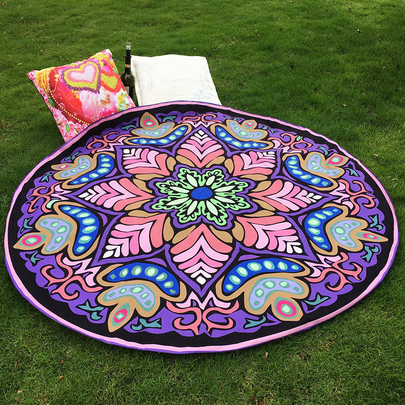 Round Mandala Indian Hippie Boho Tapestry Beach Picnic Throw Towel Mat Blanket