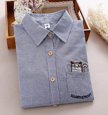 White Blouse Women Work Wear Button Up Lace Turn Down Collar Long Sleeve Cotton Top Shirt Plus Size S-XXL T56302