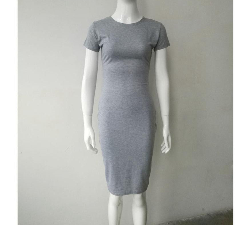 Online discount shop Australia - Black Bodycon Dress Solid Shirt Dress Slim Short Sleeve Sportswear Sexy Bodycon Dress Girls Summer Dress Vestidos Cortos#212