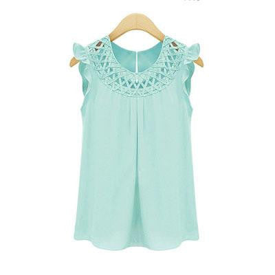 women blouses Style casual shirt tops cotton hollow out blouse