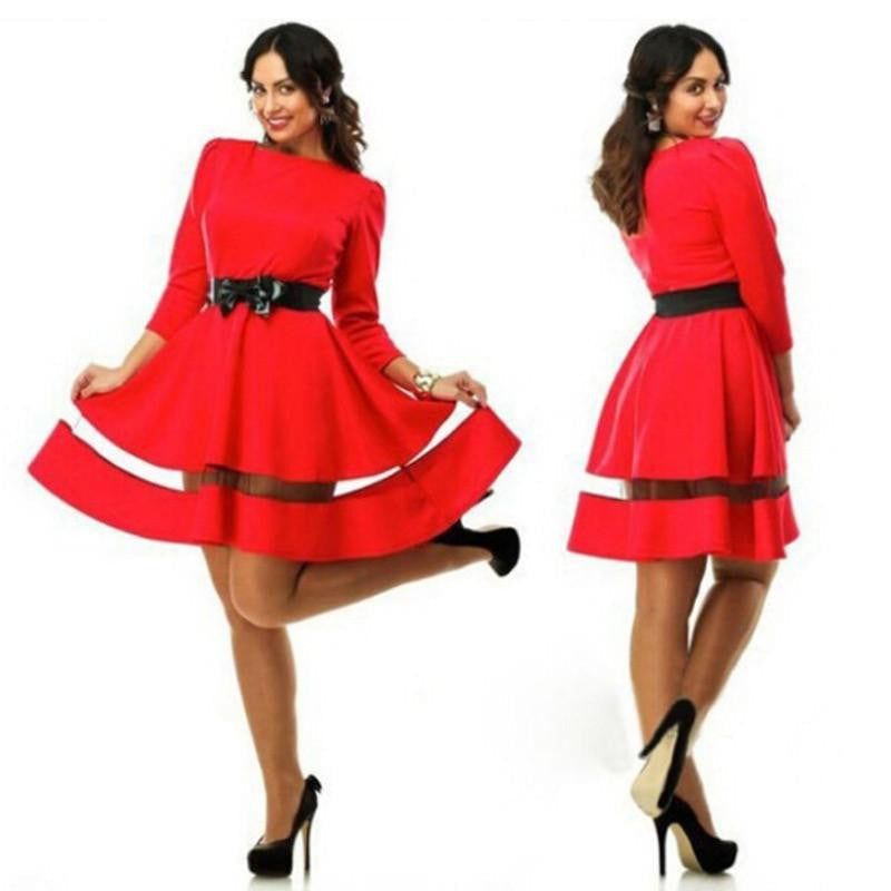 Women Bodycon Long Sleeve Casual Dress Clubwear Plus Size Dresses