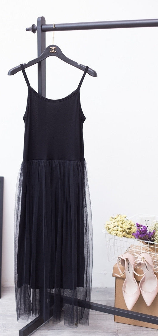 Pure Cotton Lace Split Joint Camisole Dress,5 colors available YD8100
