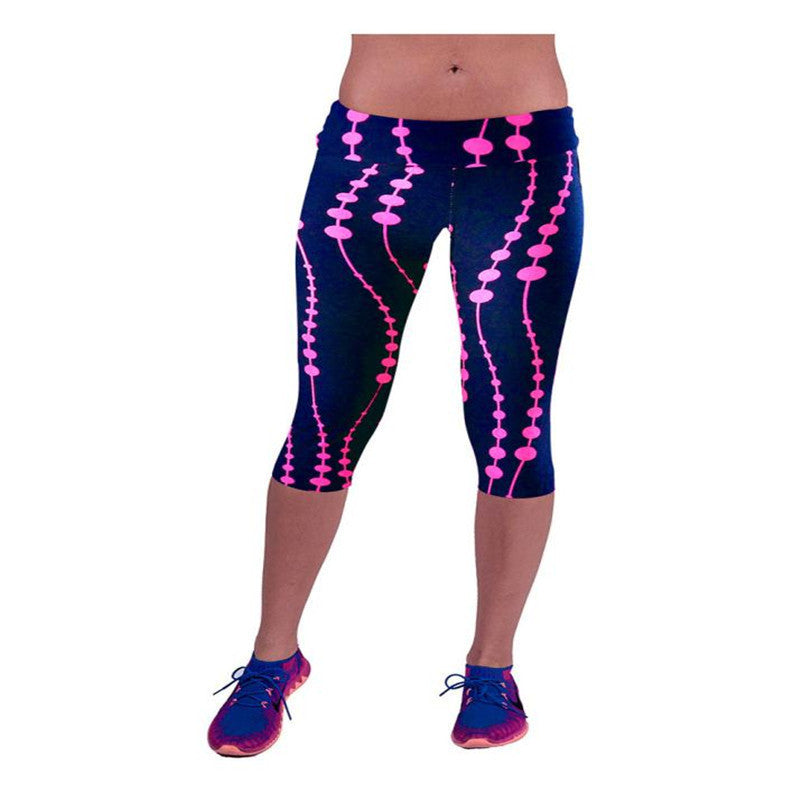 Online discount shop Australia - Durable Fashion women Leggings High Waist Fitness Pants Sweatpants Printed Stretch plus size Cropped Leggings