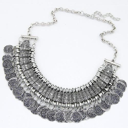 Vintage Maxi Statement Necklaces & Pendants Bohemian Coin Necklace Women Female Choker Collier Femme Boho Jewelry Bijoux
