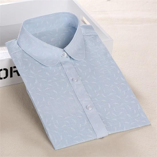 Vintage Shirts Women Blouses Floral Print Tops Female Long Sleeve Ladies Cotton Linen Shirt Plus Size Clothes For Women