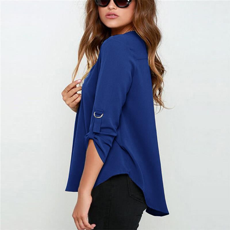 Tops Shirts Womens Plus Size 6XL Long Sleeve Fashion Vintage Casual Chiffon Blouses Women XXXXL 5XL