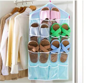 Thick Multifunction Clear Socks Cosmetic Underwear Sorting Storage Bag Door Wall Hanging Closet Organizer Storage Holders &Racks