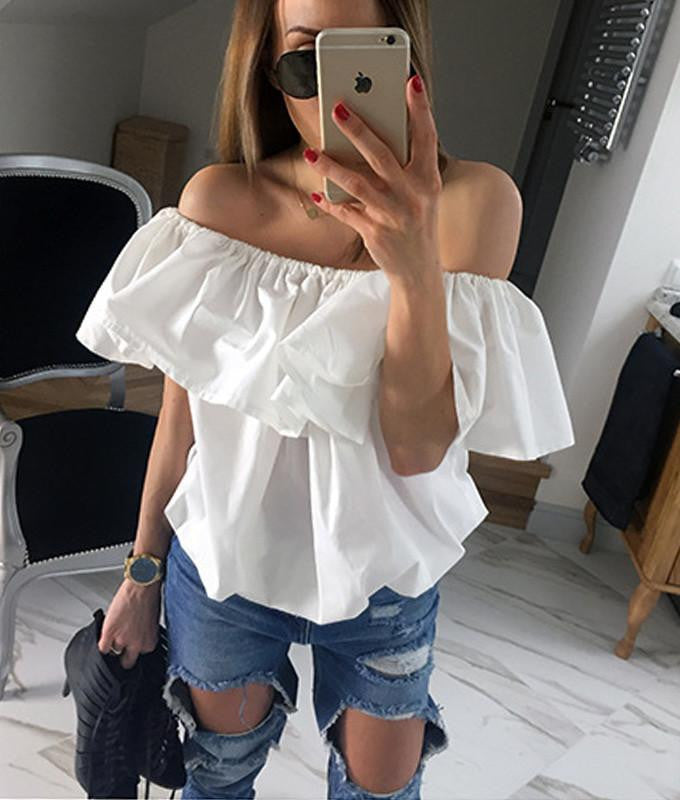 Women Blouse Candy Color Fashion Butterfly Sleeve Tops Loose GV244
