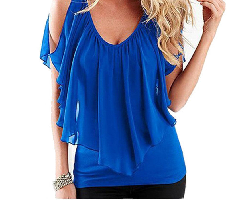Style Women Irregular Blouses Off The Shoulder Shirts Women Tops