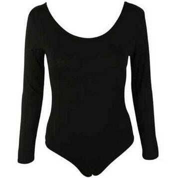 Women Blouses Slimming O-Neck Long Sleeve Bodysuit Solid Women Tops Vintage Body Women Shirts LT7