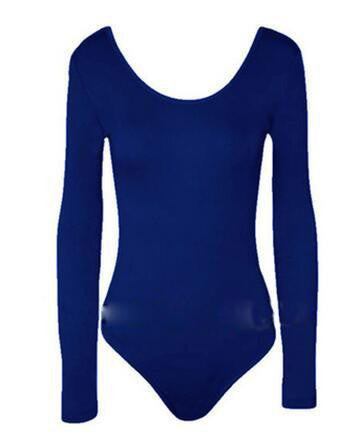 Women Blouses Slimming O-Neck Long Sleeve Bodysuit Solid Women Tops Vintage Body Women Shirts LT7