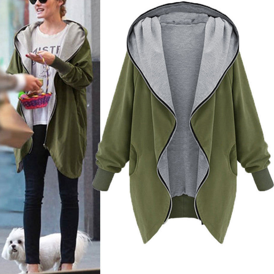Casual Vintage Jacket Long-Sleeve Cardigan Coat Jeans Long Jacket Women Slim Ladies Plus Size
