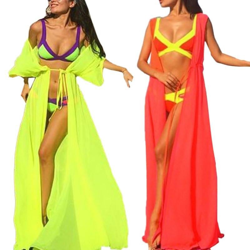 Women Bathing Suit Bikini Cover Up Beach Chiffon Attractive Coat