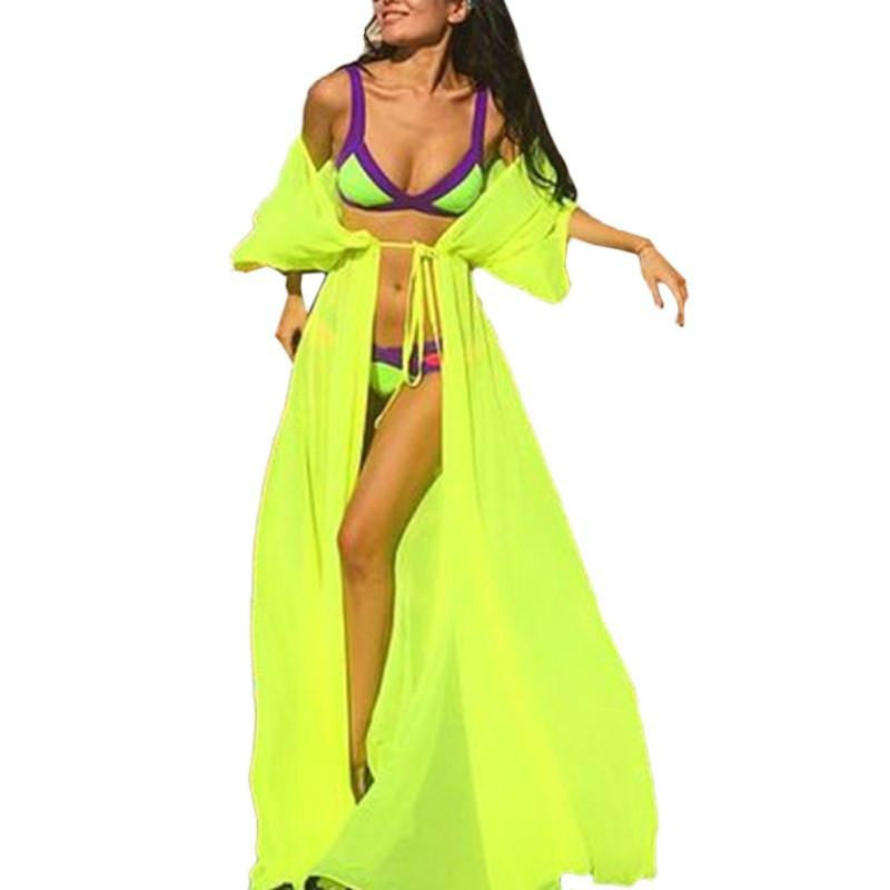Women Bathing Suit Bikini Cover Up Beach Chiffon Attractive Coat