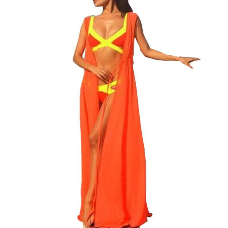 Women Bathing Suit Bikini Cover Up Beach Chiffon Attractive Coat