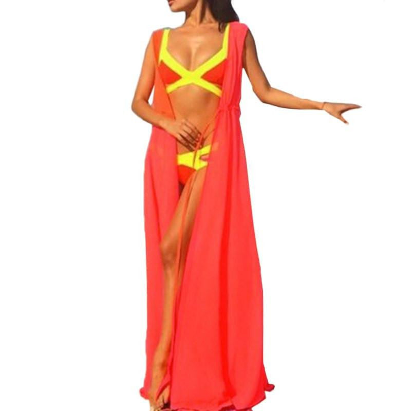 Women Bathing Suit Bikini Cover Up Beach Chiffon Attractive Coat