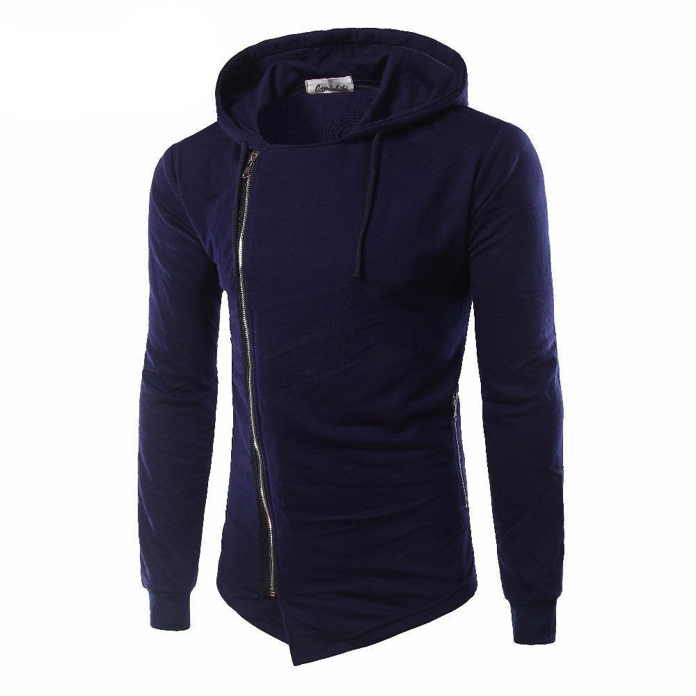 Online discount shop Australia - Mens High Quality Navy Blue Black Gray Men's Clothing Long Sleeves Homme Zipper Up Outerwear W09