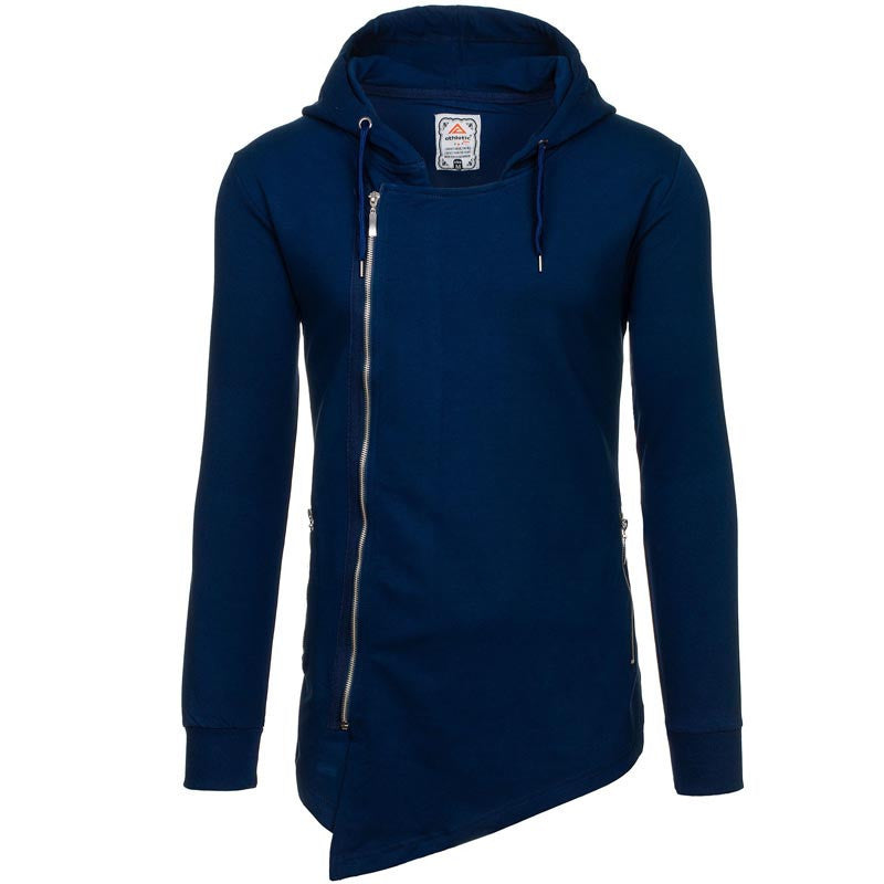 Online discount shop Australia - Mens High Quality Navy Blue Black Gray Men's Clothing Long Sleeves Homme Zipper Up Outerwear W09