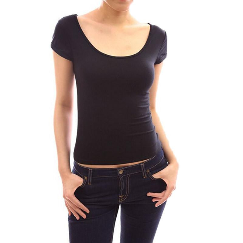 Backless T Shirt Women Lace Clubwear Shirts Splicing Tops Women T-Shirt Black White Short Sleeve Tshirt