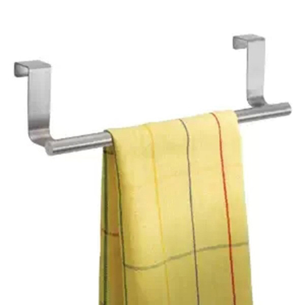 Online discount shop Australia - Kitchen Hook Towel Rail Hanger Bar Holder Bathroom Storage Tools Stainless Steel Cabinet Hanger Over Door