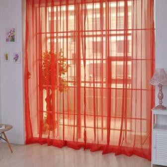 Multicolor 2 Pcs Sheer Voile Window Panel curtains DRAPE 200cm x 100cm