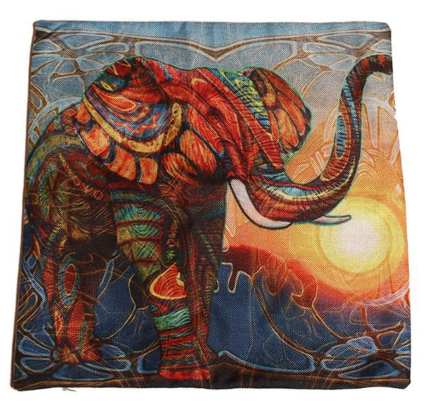 Online discount shop Australia - 45* 45cm Multi Pattern Cushion Cover Peacock Elephant Cotton Linen Pillow Case Cushion Cover Home Decor office Cushion Covers