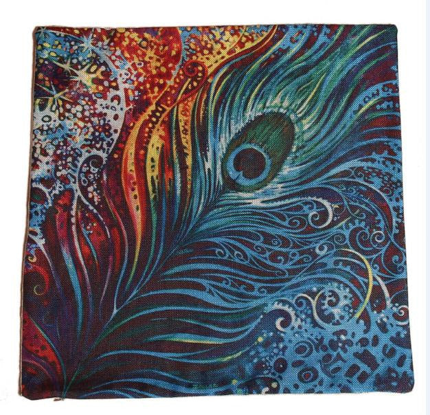 Online discount shop Australia - 45* 45cm Multi Pattern Cushion Cover Peacock Elephant Cotton Linen Pillow Case Cushion Cover Home Decor office Cushion Covers
