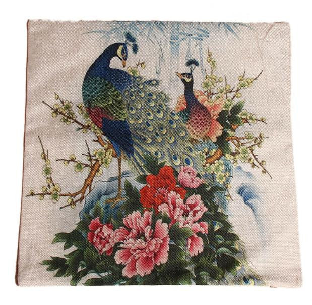 Online discount shop Australia - 45* 45cm Multi Pattern Cushion Cover Peacock Elephant Cotton Linen Pillow Case Cushion Cover Home Decor office Cushion Covers