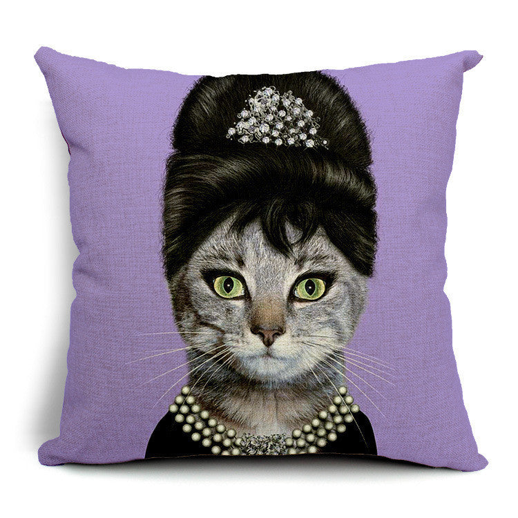 Personality Fashion Animal Creative Dog and Cat Imitate Star Show 3D decorative pillow Throw pillow covers Home