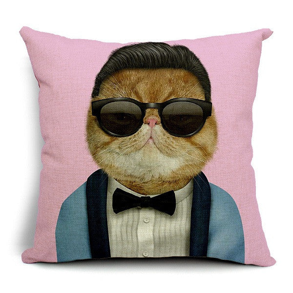 Personality Fashion Animal Creative Dog and Cat Imitate Star Show 3D decorative pillow Throw pillow covers Home